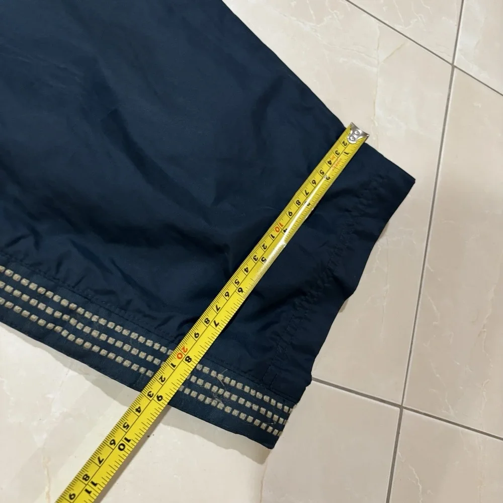Vintage Adidas Track Pants Men's Large Blue Yellow Baggy Wide Leg Sweatpants Y2K
